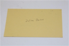 Julius Boros Signed Index Card JSA ALOA