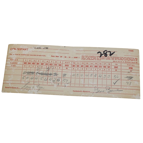 Gary Player Signed 1958 Western Open Official Scorecard