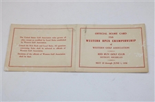 Gary Player Signed 1958 Western Open Official Scorecard