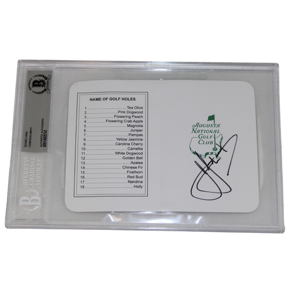 Cameron Smith Signed Augusta National Scorecard BAS #00014905741