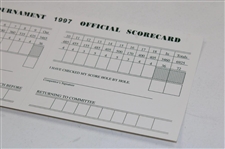 1997 Masters Tournament Official Scorecard - Tiger Woods' First Master Win