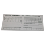 1997 Masters Tournament Official Scorecard - Tiger Woods' First Master Win