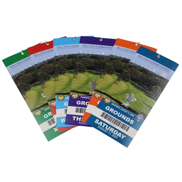 2007 PGA Championship at Southern Hills Ticket Set Minus Sunday - Tiger Win!