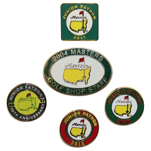 Lot of (5) Masters Junior Patron & Golf Shop Pins