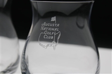 Pair of Augusta National Golf Club Sterling Cut Stemless Liquor Glasses