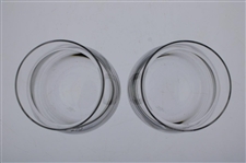 Pair of Augusta National Golf Club Sterling Cut Stemless Liquor Glasses