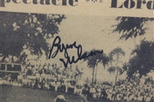 Byron Nelson Signed 1942 Seattle Post 'Nelson Wins Tam O'Shanter Open' - Framed JSA ALOA