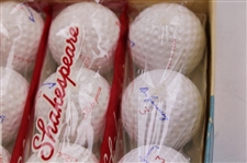 Dozen Shakespeare Don January Signature Cut Proof Golf Balls In Box