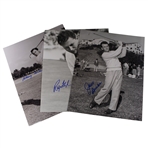 Doug Ford, Jack Burke & Ray Floyd Signed B&W Photo JSA ALOA