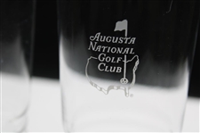 Pair of Augusta National Golf Club Logo Tall Drinking Glasses