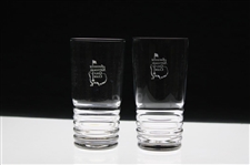 Pair of Augusta National Golf Club Logo Tall Drinking Glasses