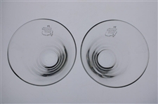 Pair of Augusta National Golf Club Sterling Cut Stemless Martini Glasses