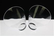 Pair of Augusta National Golf Club Sterling Cut Stemless Martini Glasses
