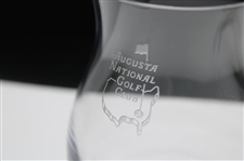 Pair of Augusta National Golf Club Sterling Cut Stemless Liquor Glasses