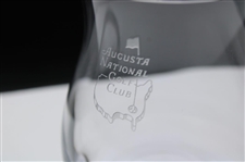 Pair of Augusta National Golf Club Sterling Cut Stemless Liquor Glasses