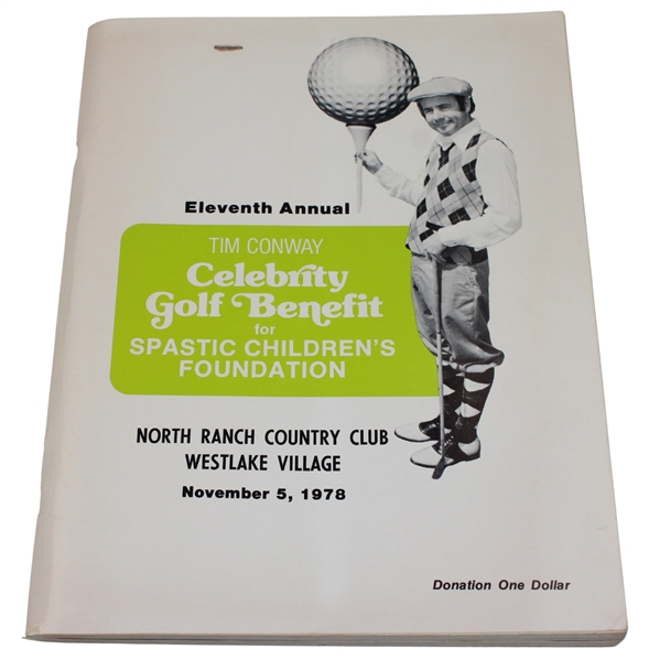 Multi Signed 1978 Tim Conway Celebrity Golf Benefit at North Ranch CC Program JSA ALOA