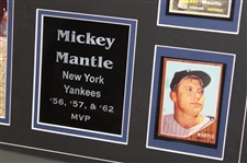 Mickey Mantle Signed Three Time MVP Framed Display Full JSA Letter #BB06471