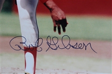 Bob Gibson Signed 16x20 Cardinals Photo JSA ALOA