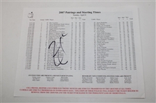 Zach Johnson, Mark O'Meara, Adam Scott & Vijay Singh Signed Masters Pairing Sheets JSA ALOA