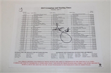 Zach Johnson, Mark O'Meara, Adam Scott & Vijay Singh Signed Masters Pairing Sheets JSA ALOA