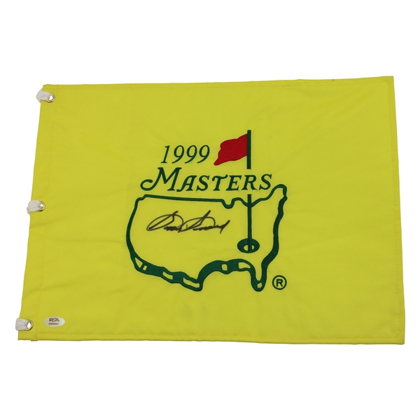 Sam Snead Signed 1999 Masters Tournament Embroidered Flag PSA #AM94447