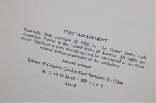 1962 'Turf Management' Revised Edition Book by Burton Musser