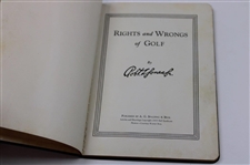 1935 'Rights and Wrongs of Golf' by Bobby Jones AG Spalding & Bros Green Cover Booklet