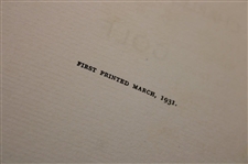 1931 'Charles Whitcombe On Golf' Book by Charles Whitcombe