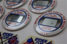 Eleven (11) 1959 Ryder Cup at Eldorado Badges & (4) Patches