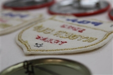 Three (3) 1963 Ryder Cup at East Lake Badges, (3) Guest Badges & (2) Team Patches