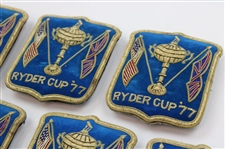 Ten (10) 1977 Ryder Cup at Royal Lytham & St. Annes Blue Coat Crests inc. One (1) Team Crests