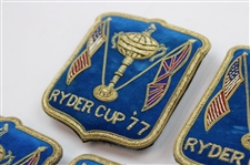 Ten (10) 1977 Ryder Cup at Royal Lytham & St. Annes Blue Coat Crests inc. One (1) Team Crests