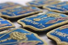 Ten (10) 1977 Ryder Cup at Royal Lytham & St. Annes Blue Coat Crests inc. One (1) Team Crests
