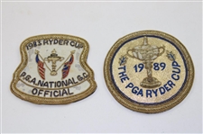 Five (5) Ryder Cup Ties w/1983 & 1989 Ryder Cup Coat Crests