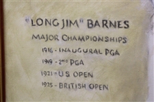 Original Long Jim Barnes Major Championships Pastel & Pencil on Canvas by Artist Paul R Dillon - 2016