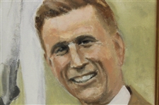 Original Long Jim Barnes Major Championships Pastel & Pencil on Canvas by Artist Paul R Dillon - 2016