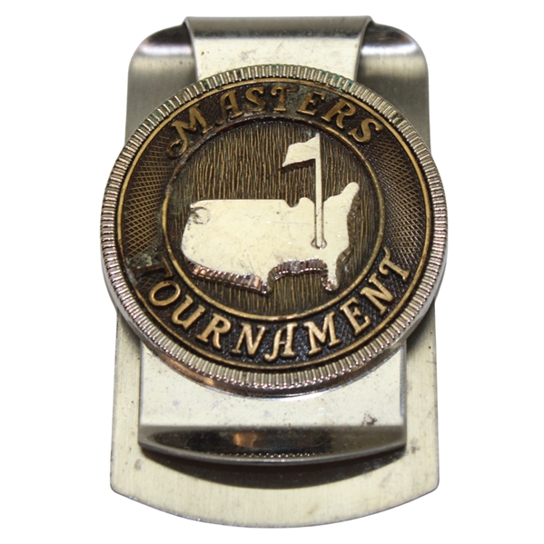 Masters Tournament Logo Silver & Gold Tone Money Clip - Fair Condition