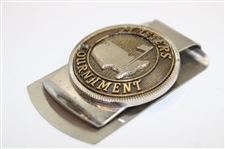 Masters Tournament Logo Silver & Gold Tone Money Clip - Fair Condition