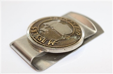 Masters Tournament Logo Silver & Gold Tone Money Clip - Fair Condition