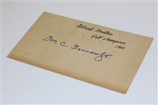 William C. Fownes Jr. Signed GPC - 1910 US Amateur Champ JSA ALOA