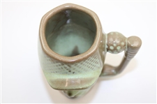 Unique c.1970's Porcelain Bramble Golf Ball Handled Golfer Mug