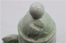 Vintage Ceramic 19th Hole Post-Swing Golfer/Putting Golfer Stein with Dimple Golf Ball Lid