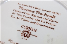 1982 Ltd Ed Norman Rockwell Ceramic 'Summer - Blasting Out' Golf Plate Made by Gorham