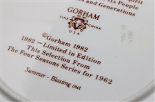 1982 Ltd Ed Norman Rockwell Ceramic 'Summer - Blasting Out' Golf Plate Made by Gorham