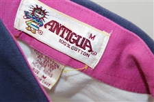 Chi Chi Rodriguez's Personal Antigua White, Green, Pink & Navy Polo w/Sponsor - M