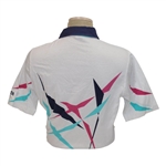 Chi Chi Rodriguez's Personal Antigua White, Green, Pink & Navy Polo w/Sponsor - M