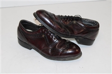 Chi Chi Rodriguez's Personal Classics By FootJoy Brown Golf Shoes w/Blue Shoe Bags