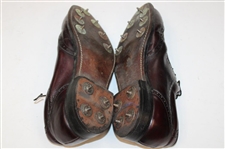 Chi Chi Rodriguez's Personal Classics By FootJoy Brown Golf Shoes w/Blue Shoe Bags