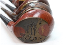 Macgregor Woods M-33 Driver, AT2W Driver Tommy Armour, 925W 2 Wood, Jack Nicklaus Muirfield 3-Wood, DX1W 5 Wood & Macgregor Driver Eye-O-Matic