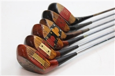 Macgregor Woods M-33 Driver, AT2W Driver Tommy Armour, 925W 2 Wood, Jack Nicklaus Muirfield 3-Wood, DX1W 5 Wood & Macgregor Driver Eye-O-Matic